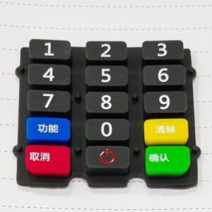 POS Terminal Precision Injection Molded Silicone Keypad Keys