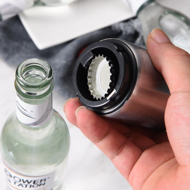 Customized Premium Silver Plating Stainless Steel Automatic Stamped Beer Bottle Opener Factory4