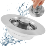 OEM Stainless Steel Kitchen Sink Plug Drain Strainer with Anti-Clog Basket Strainer Drains Factory3