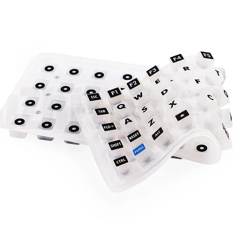 Tailored Spray-Printed Silicone Rubber Keypad Keyboard